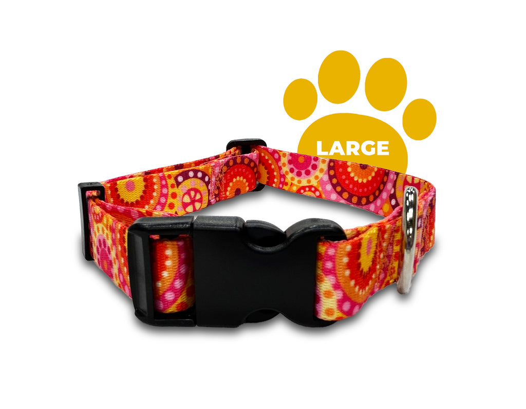 boho, perri's pet products, dog collar, hippie collection, large