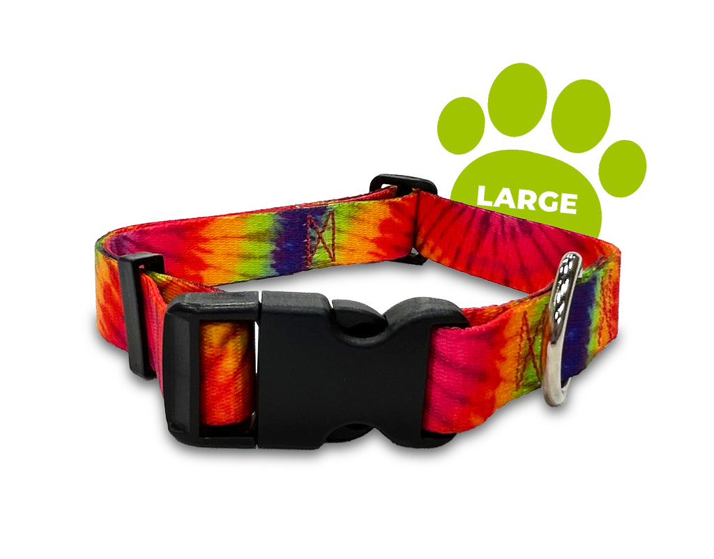 colour burst, perri's pet products, dog collar, hippie collection, large