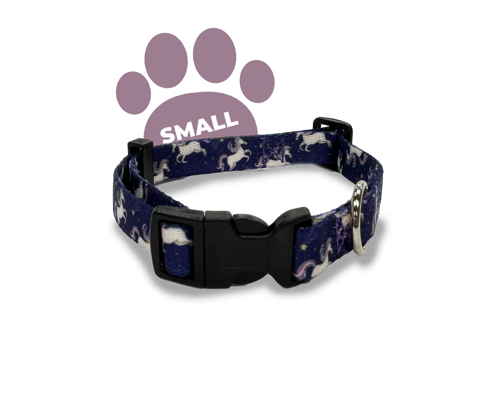 starlight twinkle unicorn, perri's pet products, dog collar, small