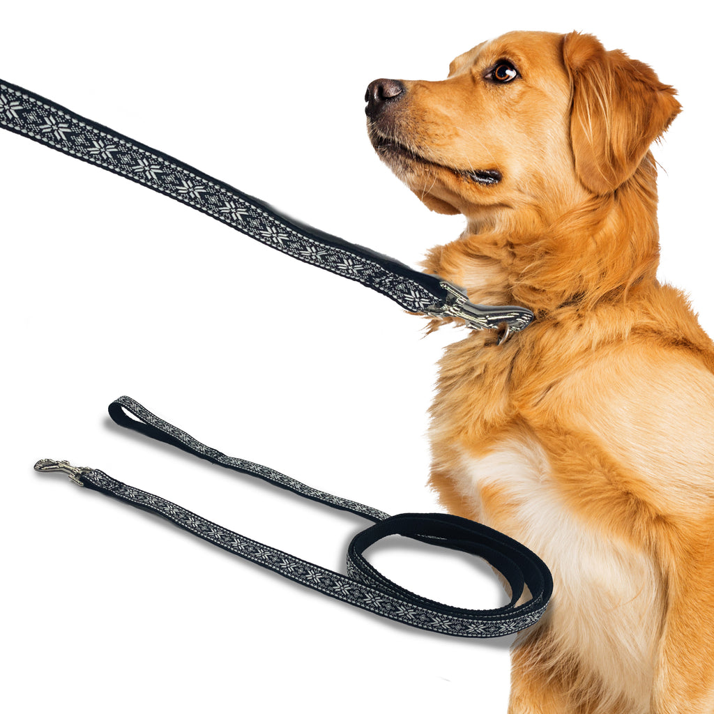 Perri's pet Products, dog leash, winter blizzard jacquard