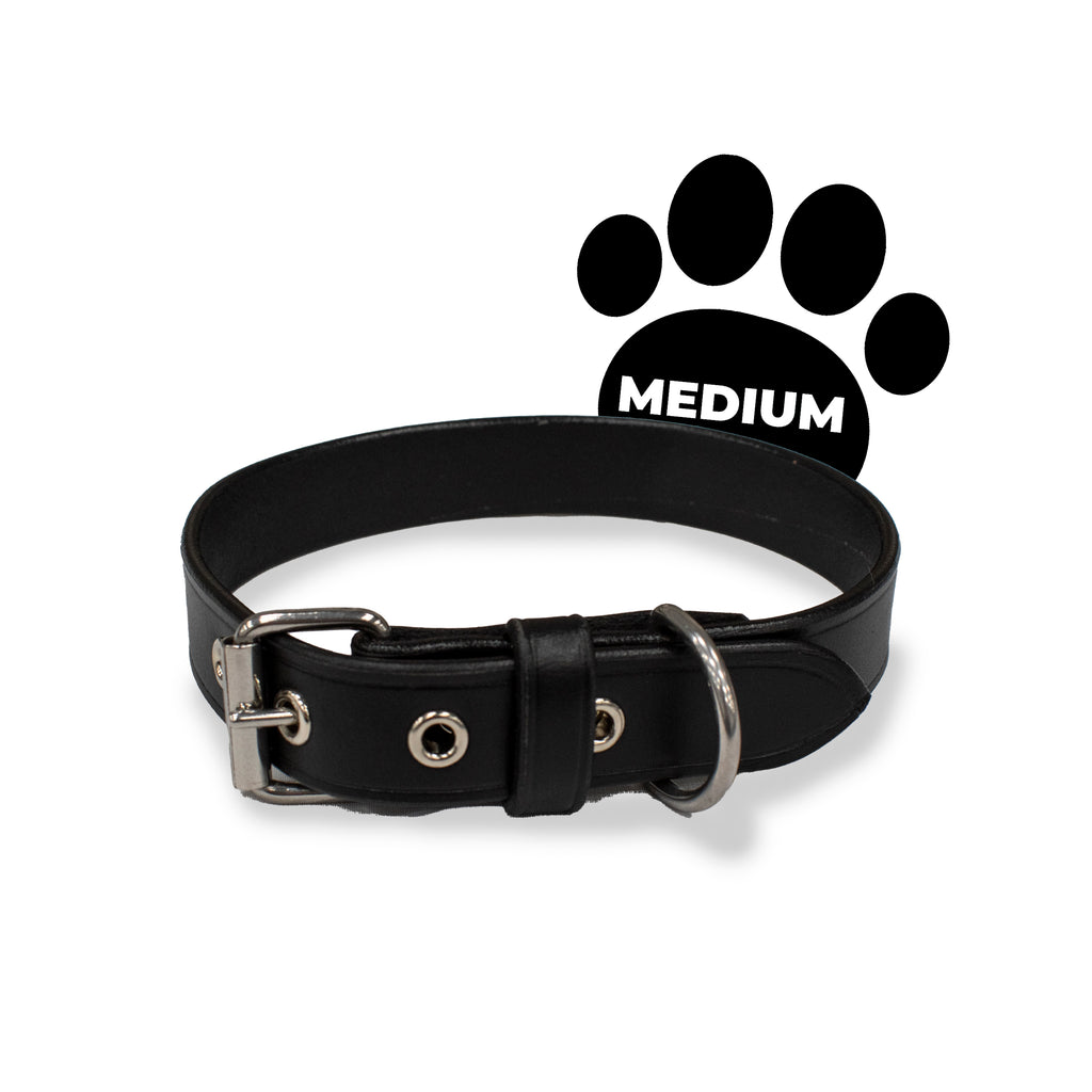 Perri's Pet Products, dog collars, black leather